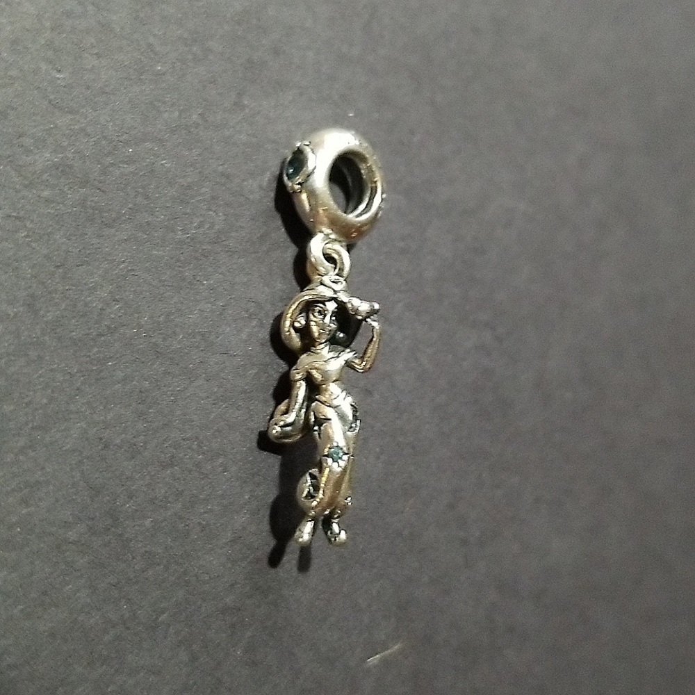 Pandora Disney's Princess Jasmine from Aladdin Dangle Charm with Stones